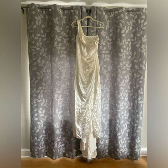 Reformation Eisa Silk Dress Bridal Ivory - Picture 4 of 10